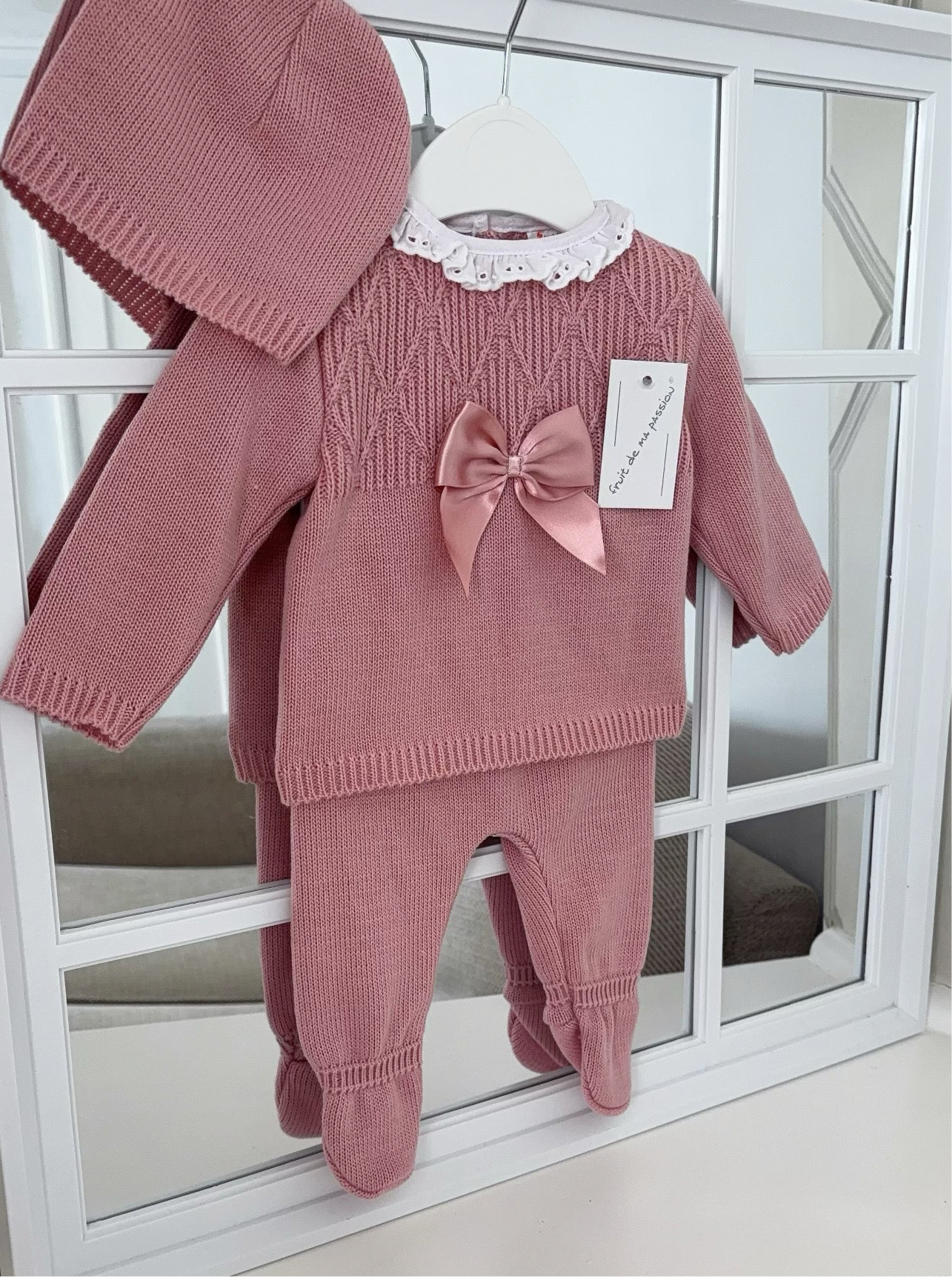 Portuguese knitted set with hat - One size NB-3m