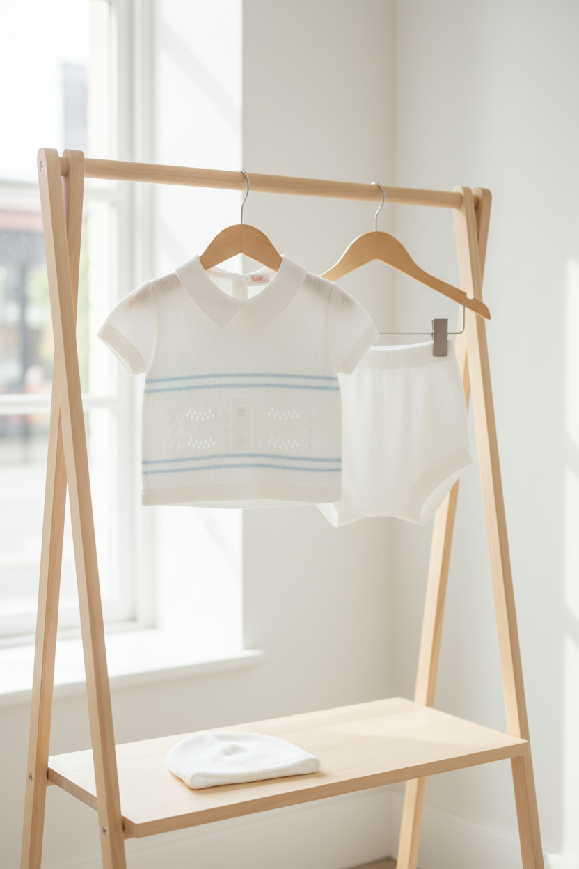 Baby boys knitted three piece set