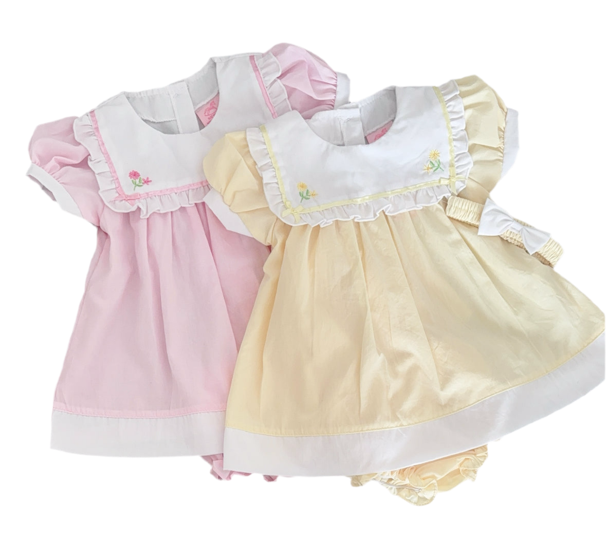 Baby girls pink dress with knickers & headband
