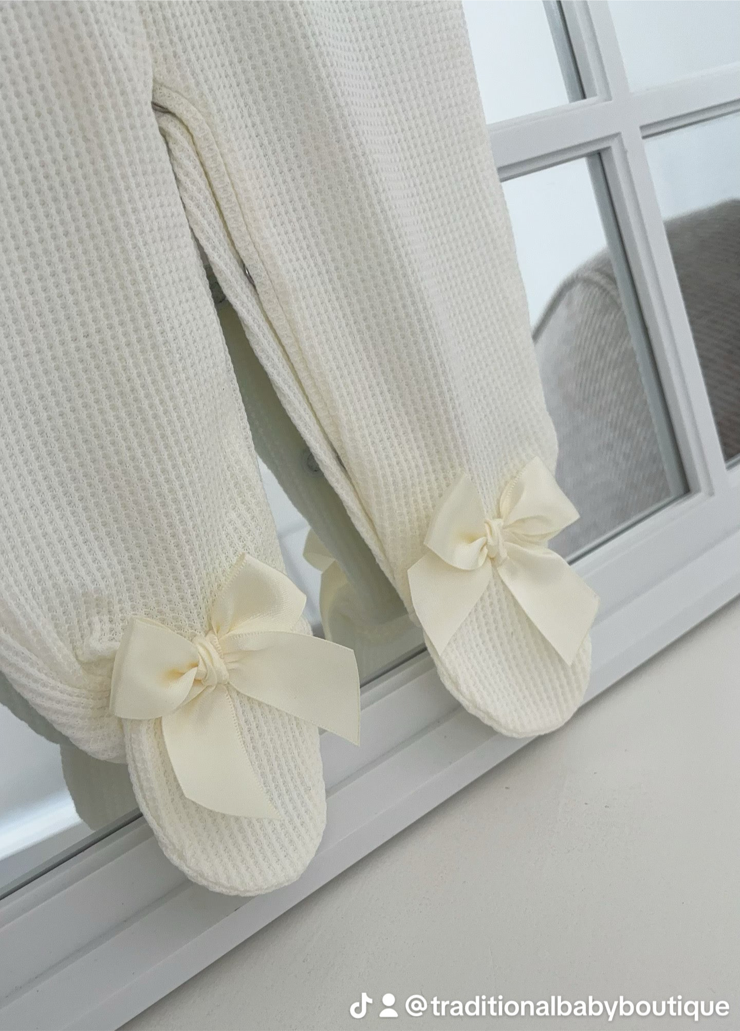 Baby girls cream waffle all in one