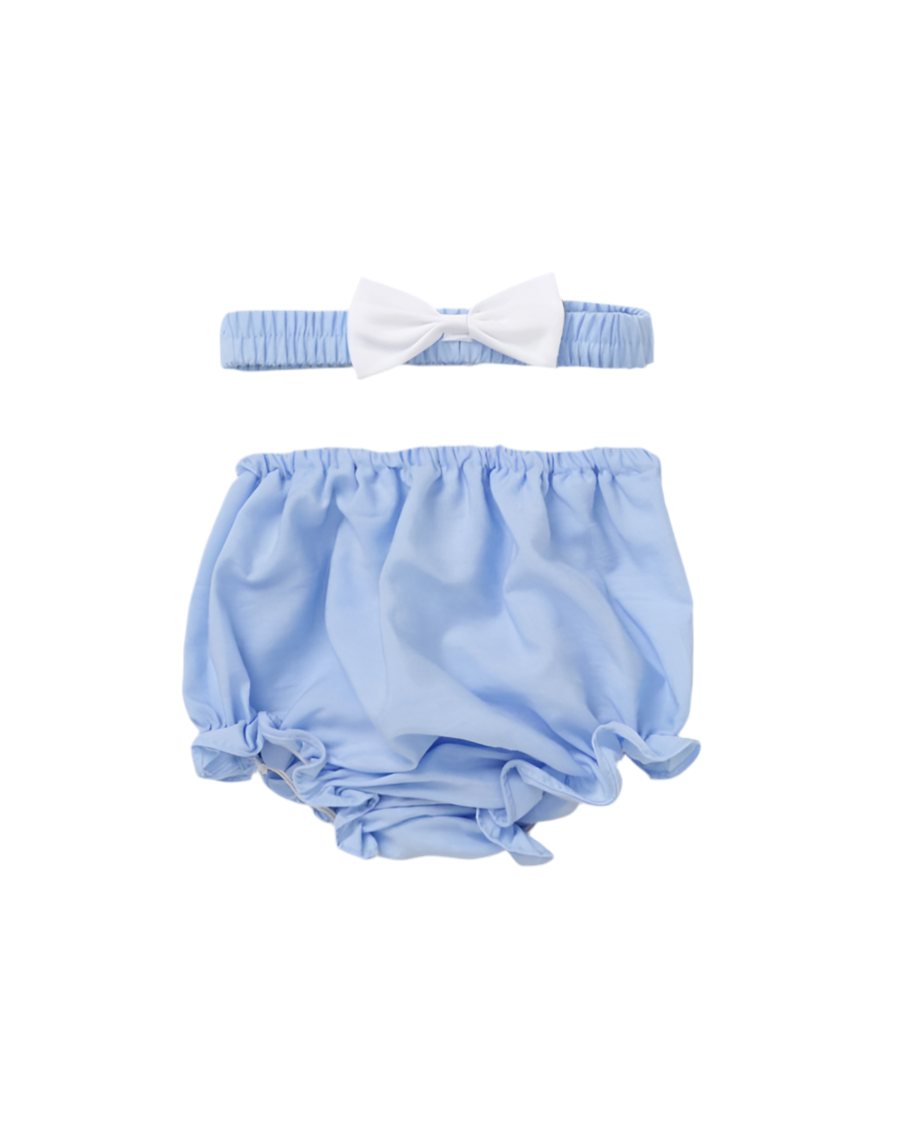 Baby girls “sailor” dress with knickers and headband