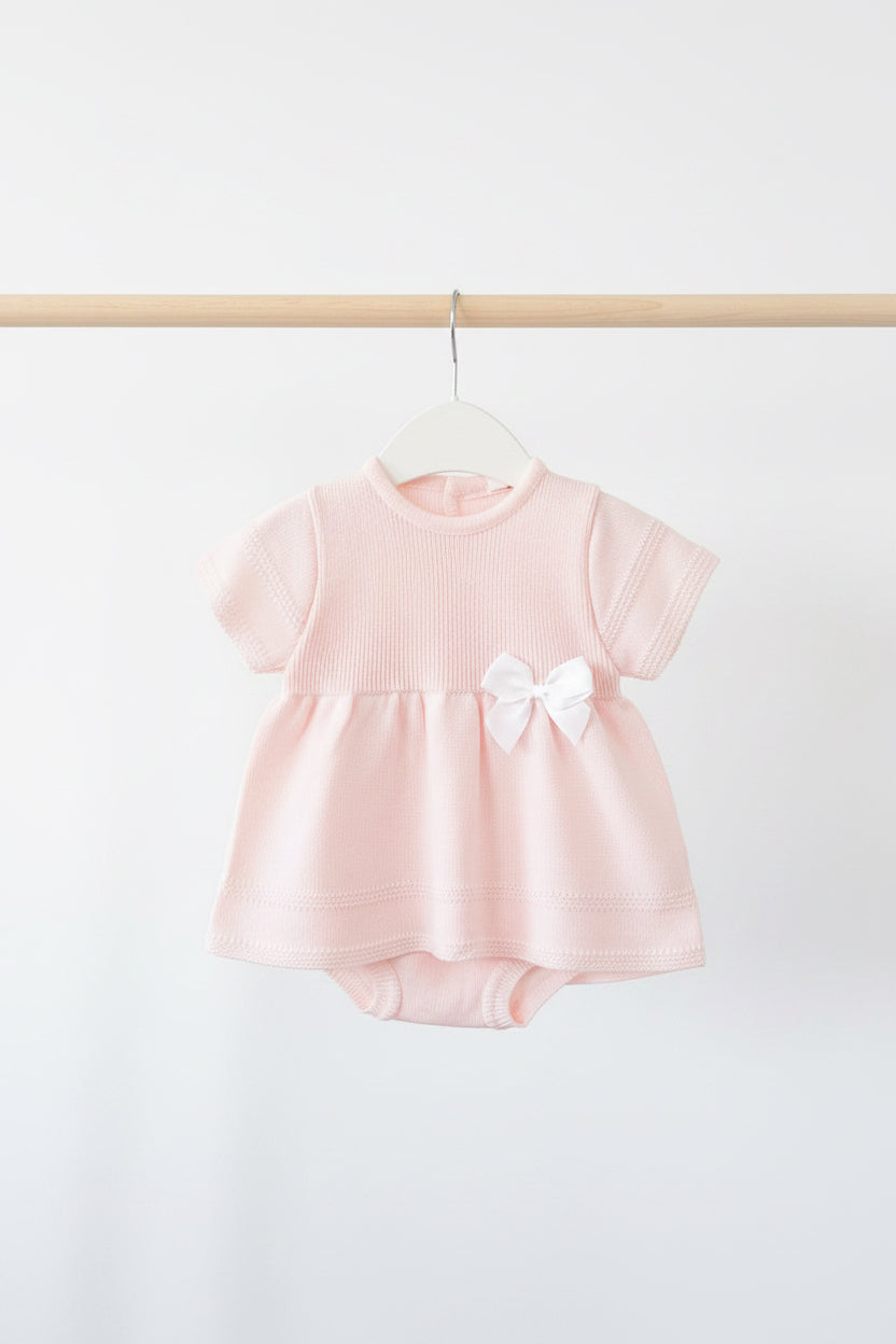Baby girls knitted dress and pants