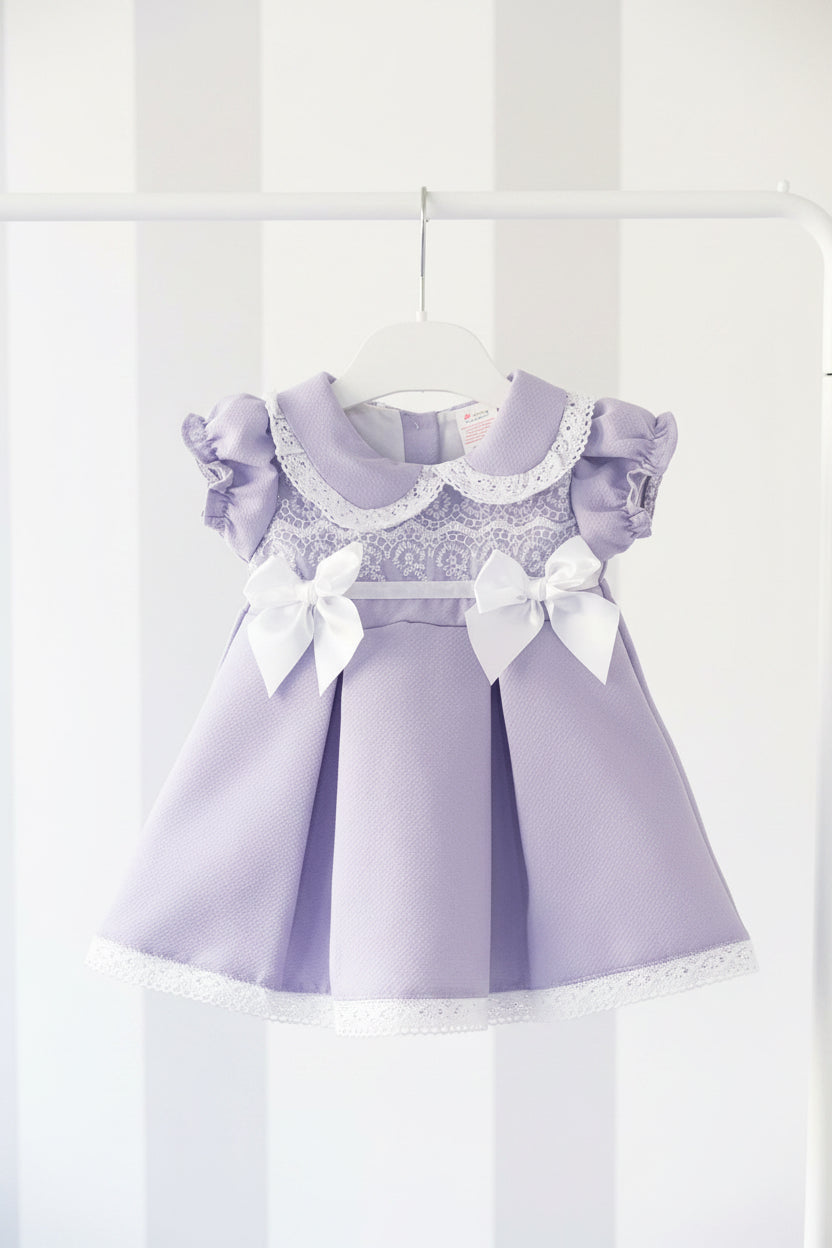 Baby girls lace pleated a line dress