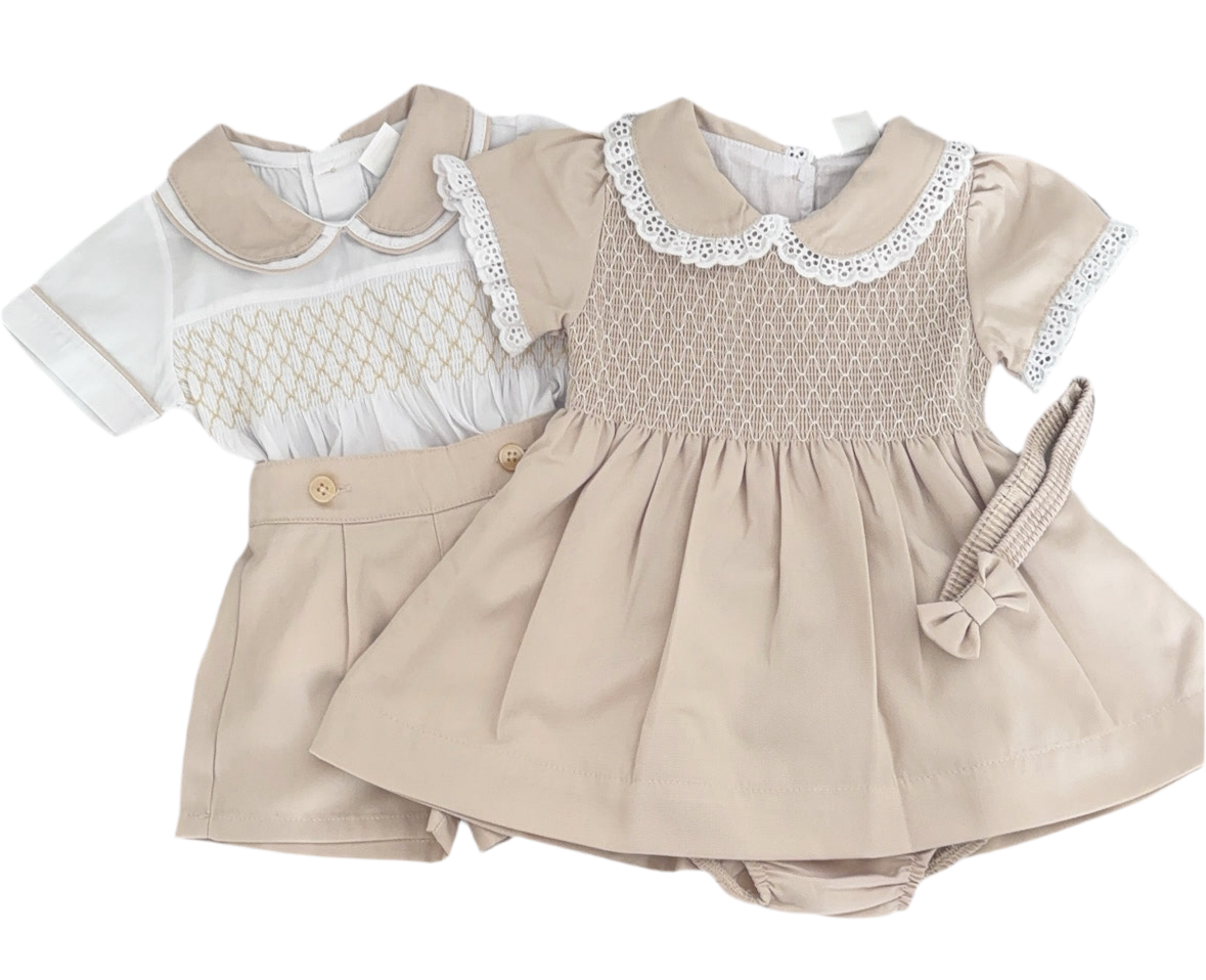 Baby boys smocked set