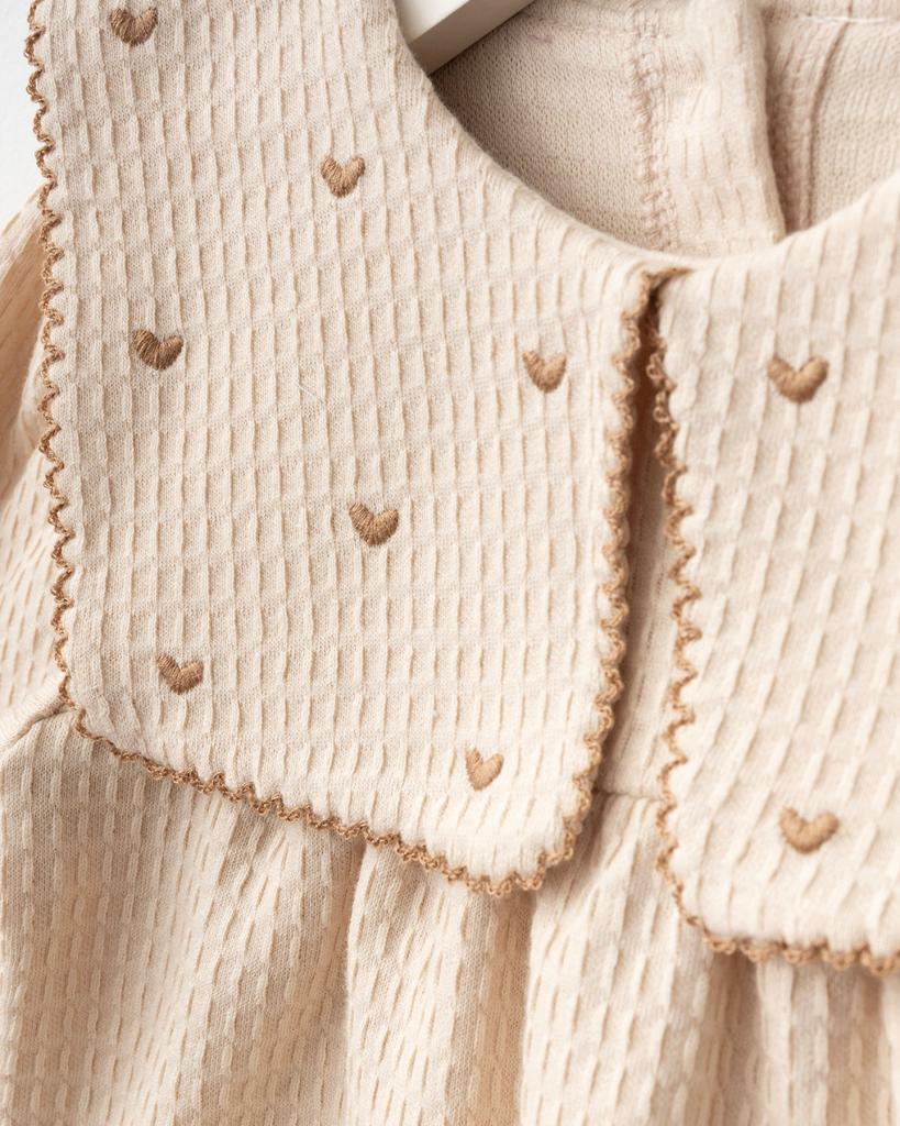 Baby girls Heart embossed dress set