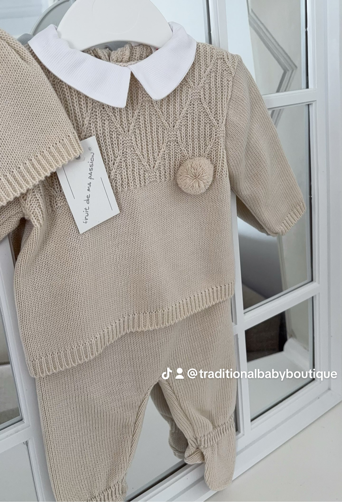 Portuguese knitted set with hat - One size NB-3m