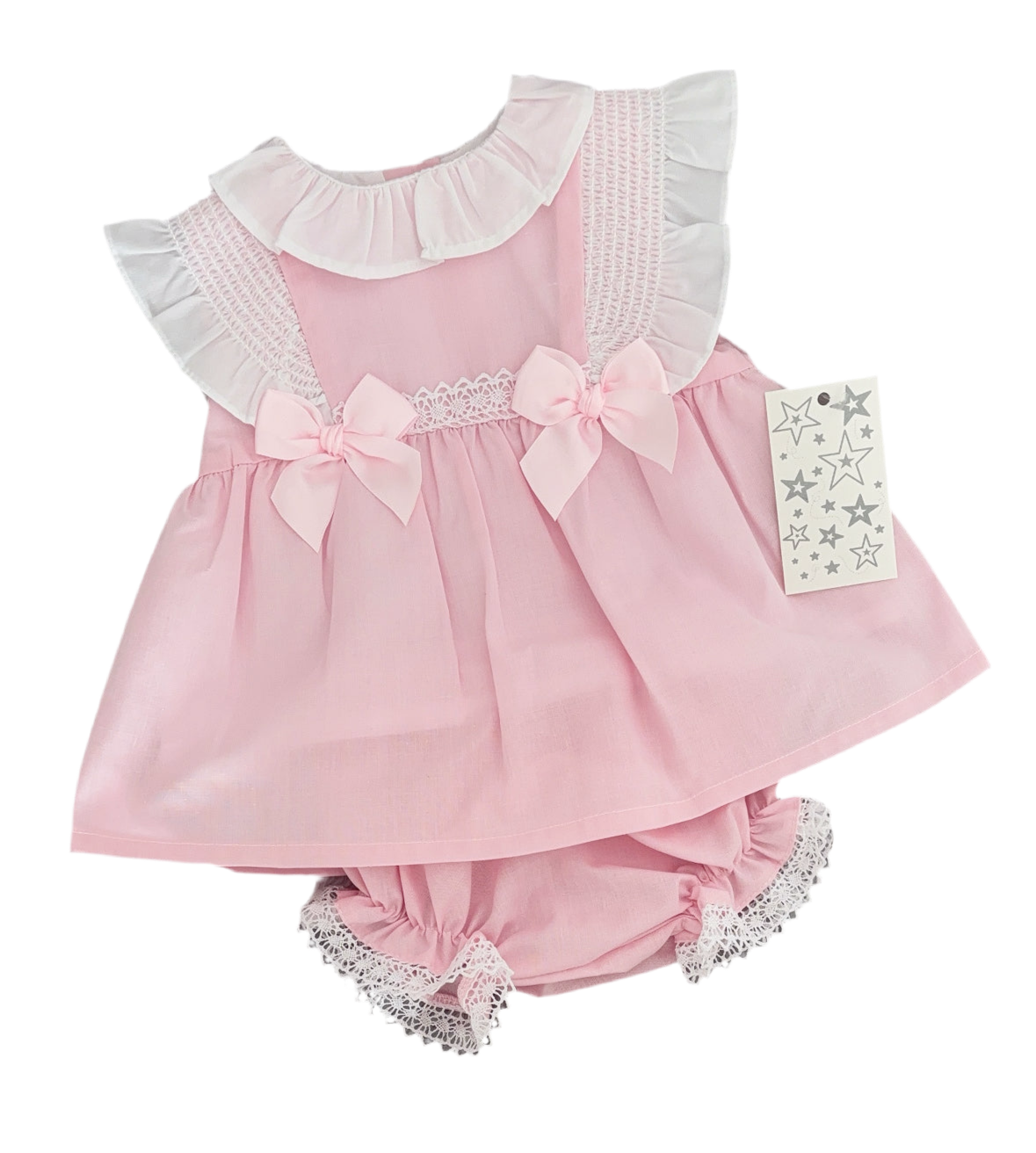 Baby girls smocked dress with bloomers