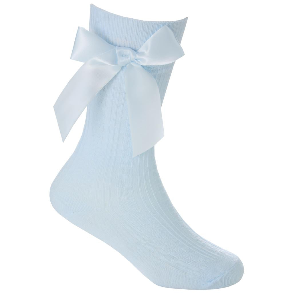Pastel blue 3/4 length Socks