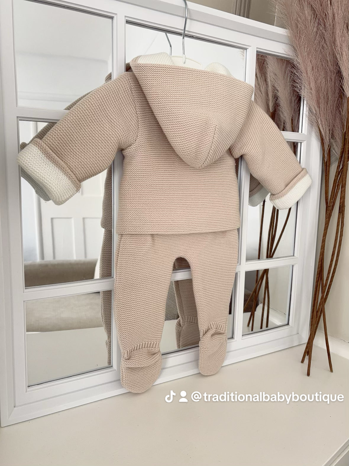 Luxury beige pram set with hood