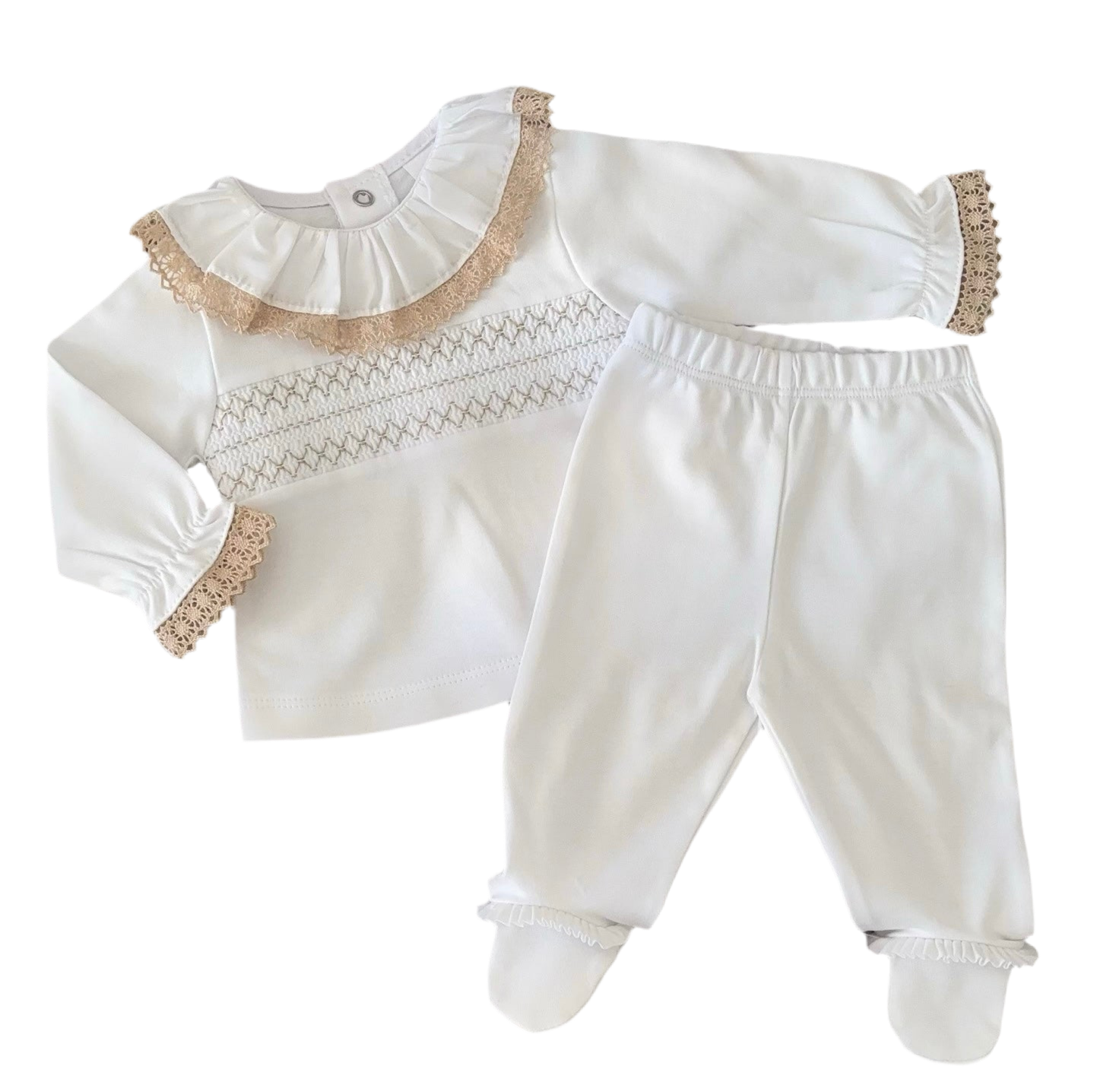Baby girls smocked cotton set