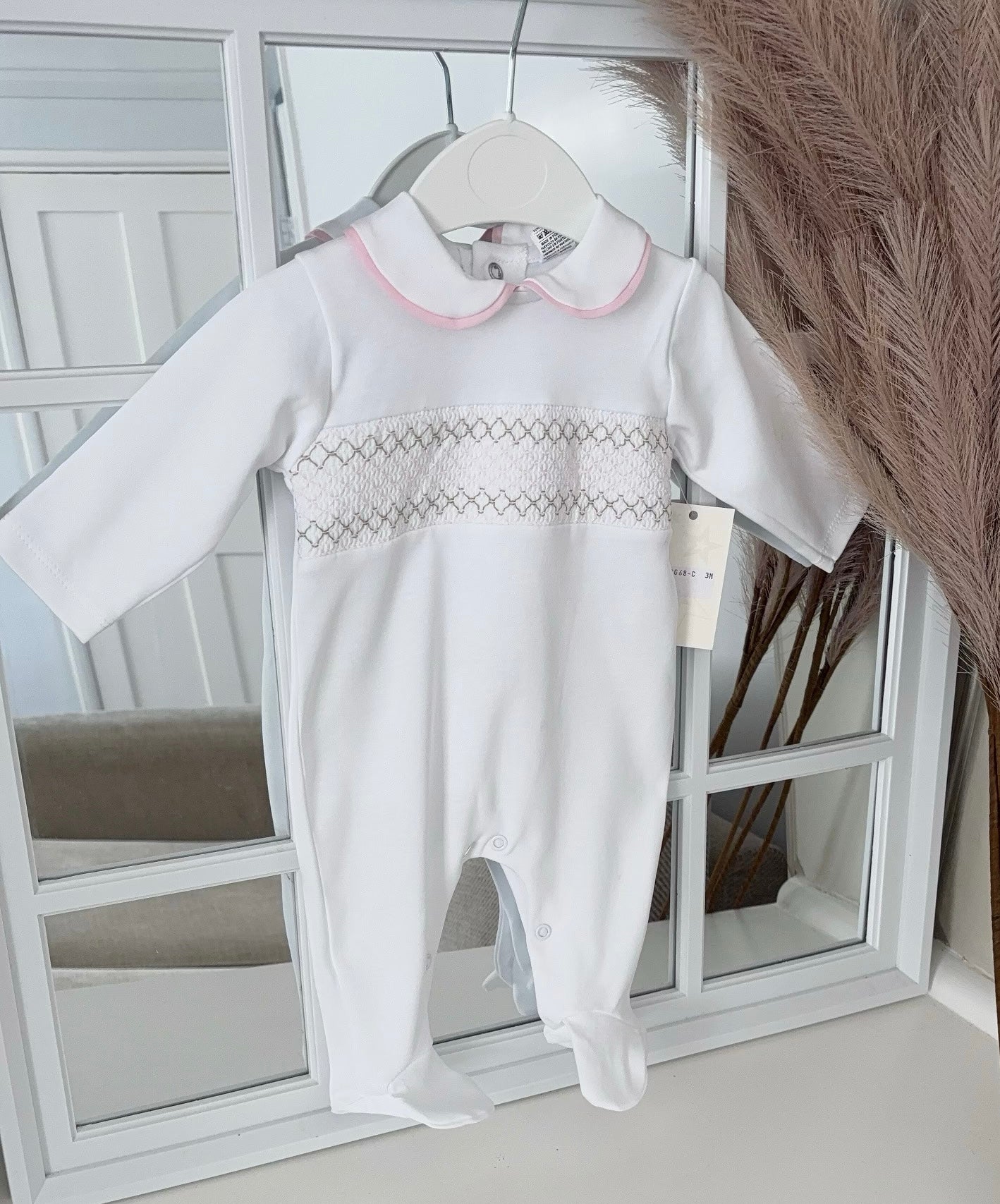 Baby girls smocked all in one