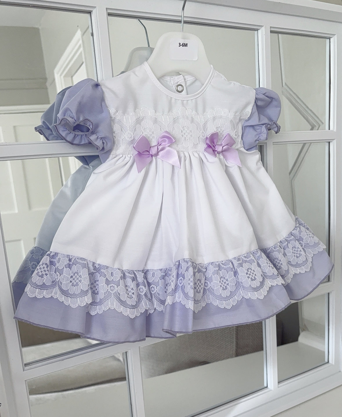Baby girls lilac lace dress