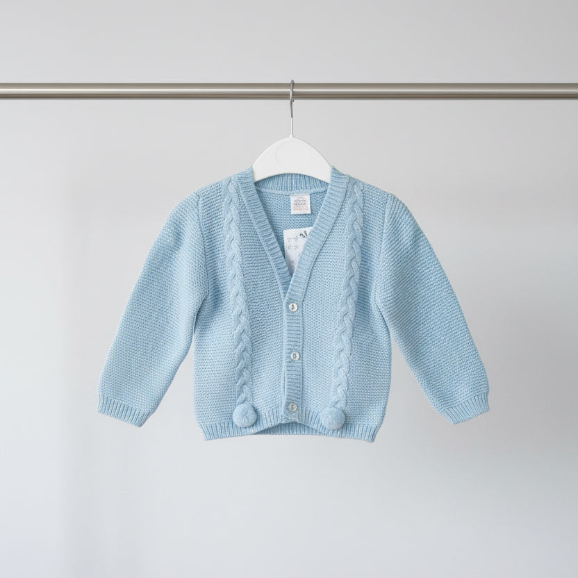 Sky Knitted pompom cardigan