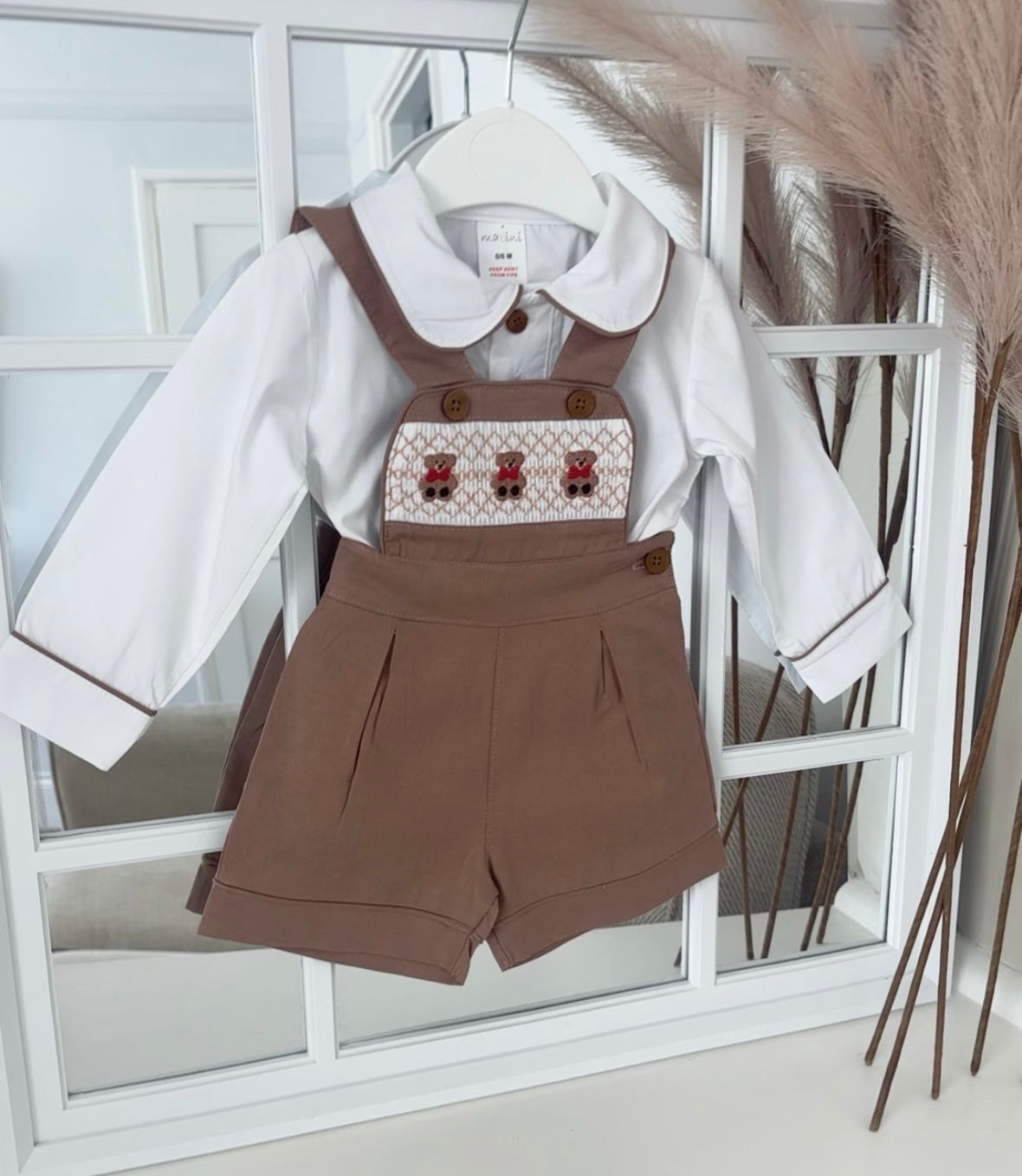 Baby boys smocked “Teddy” set