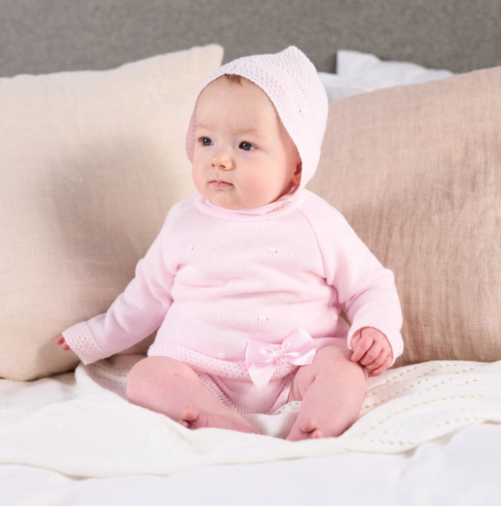 Dandelion knitted set with bonnet