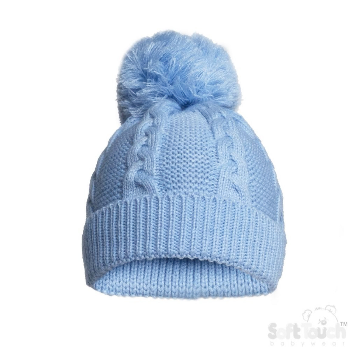 Cable knit ‘pompom’ hat