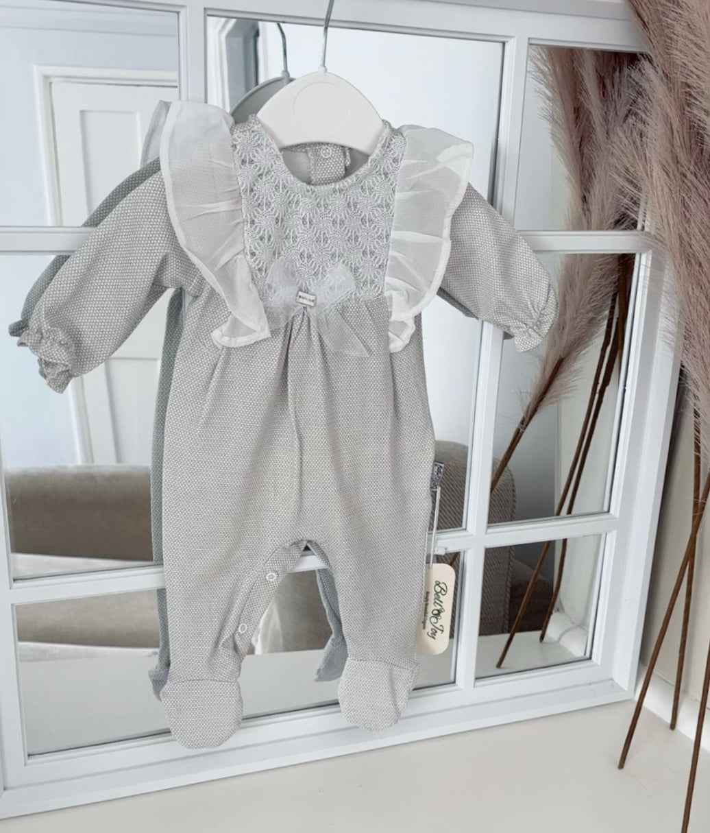 Baby girls Lace & bow all in one