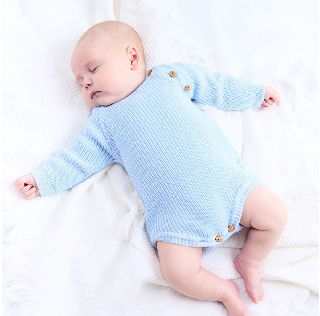 Baby boys Dandelion knitted romper