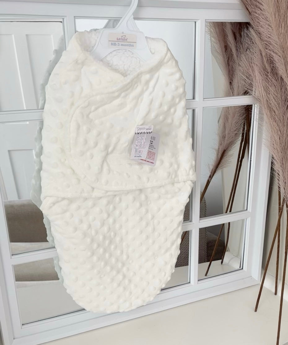 Soft mink lined swaddle