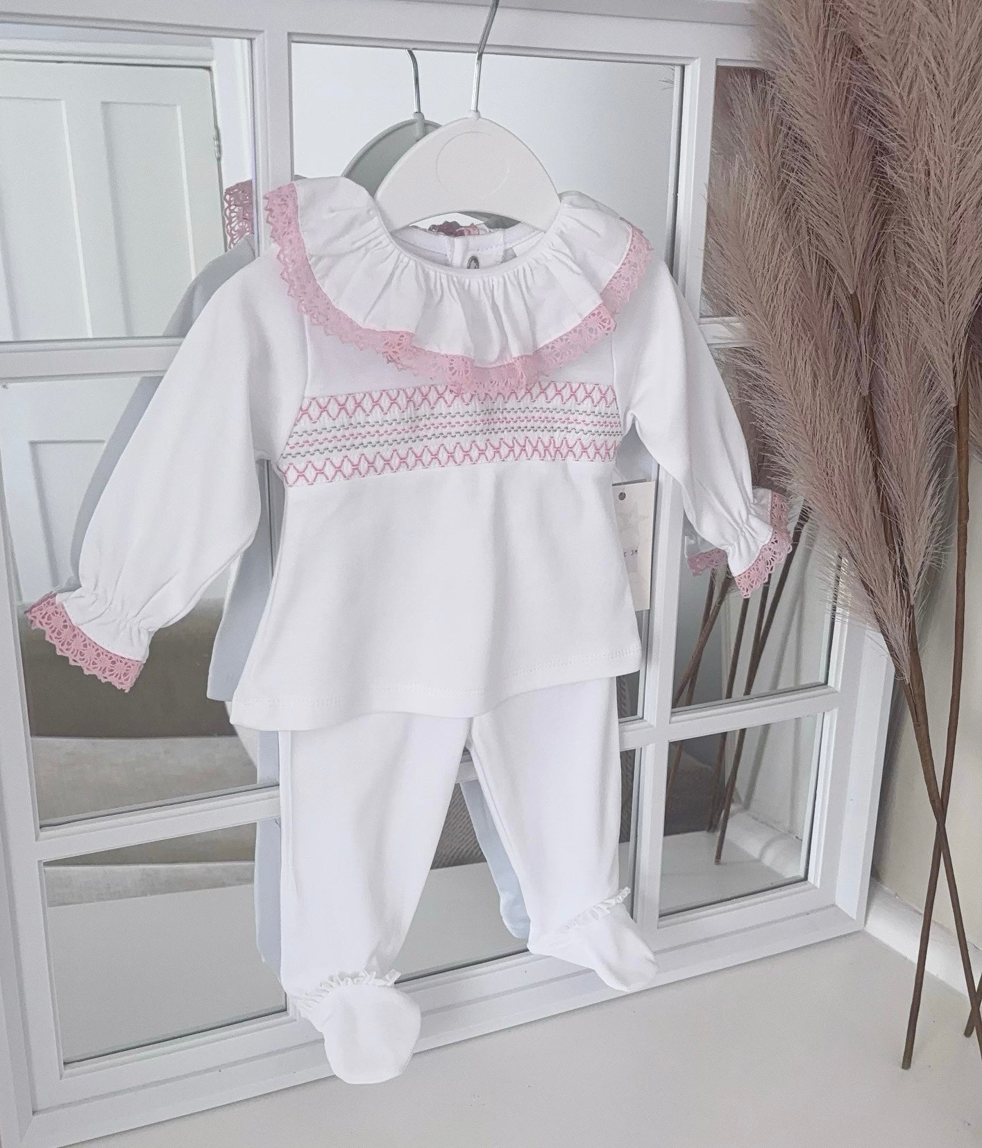 Baby girls smocked cotton set