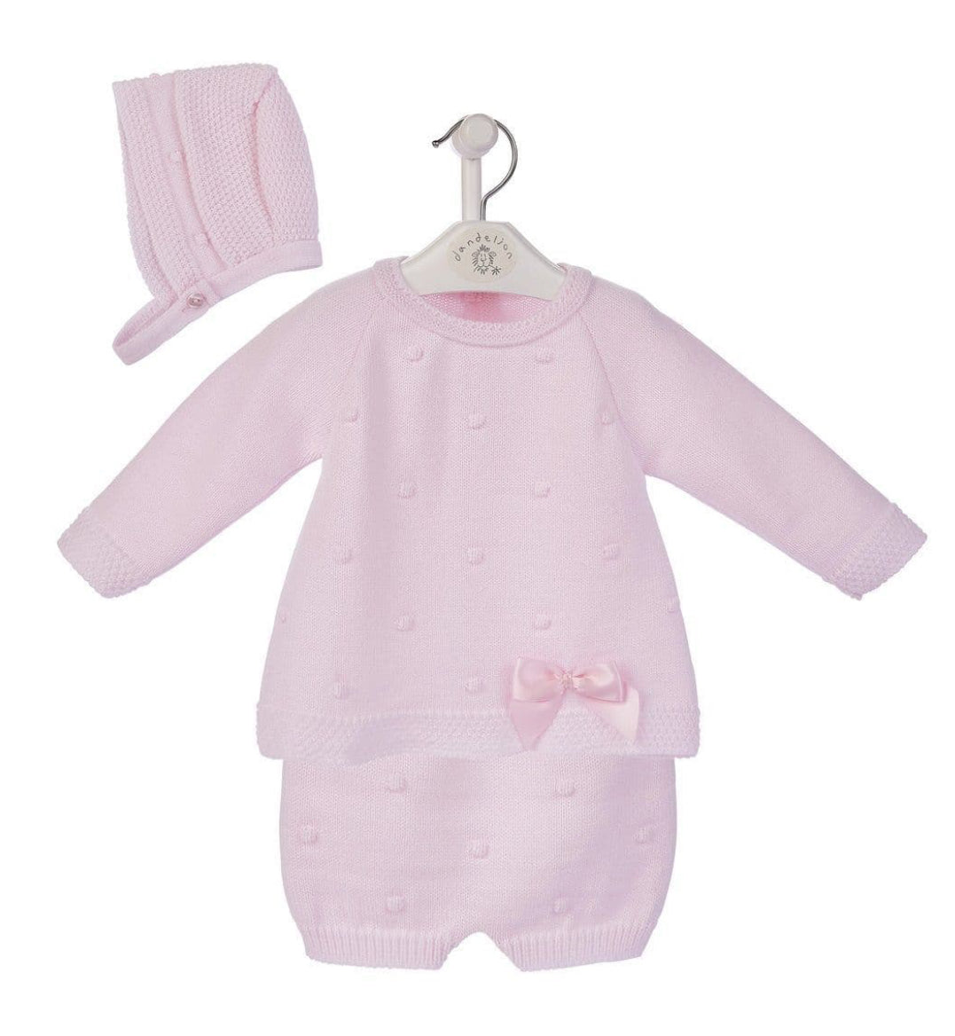 Dandelion knitted set with bonnet