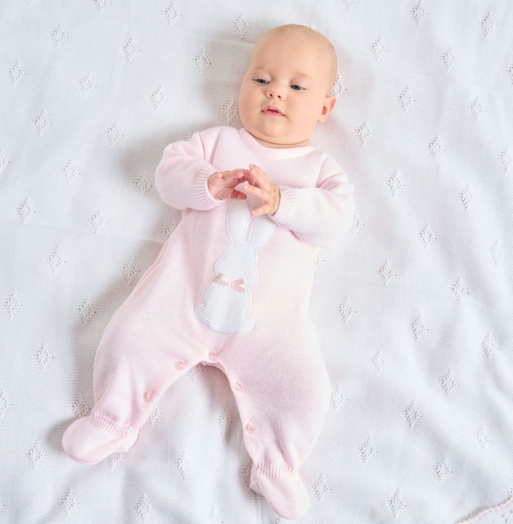 Baby girls knitted “Bunny” all in one