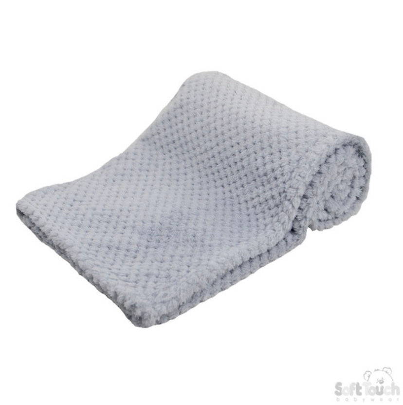 Grey waffle blanket