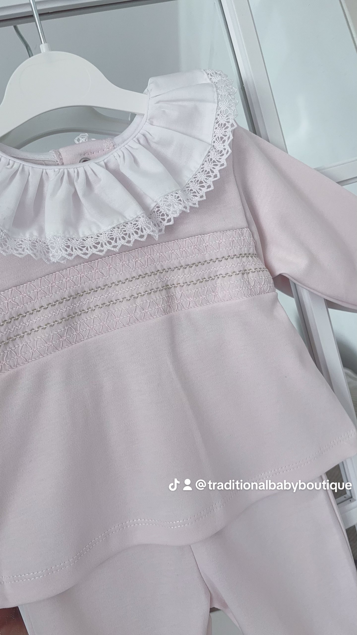 Baby girls smocked cotton set