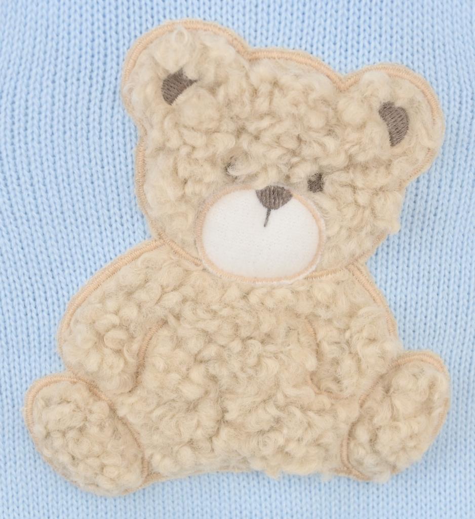 Baby boys knitted "Bear" Dungaree Set