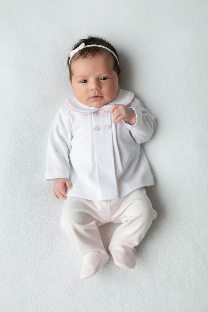 Baby girls “Button” two piece set