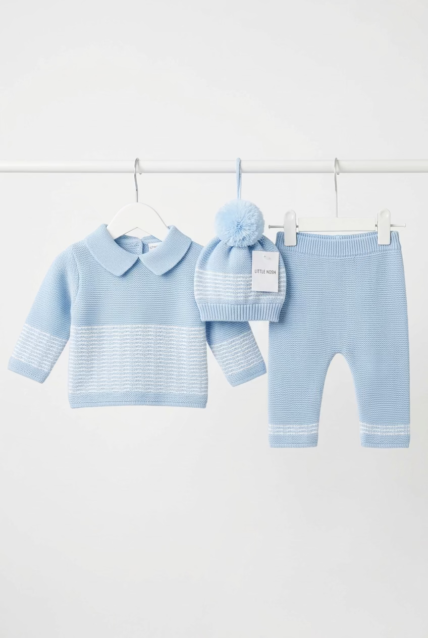 Baby boys knitted set with hat