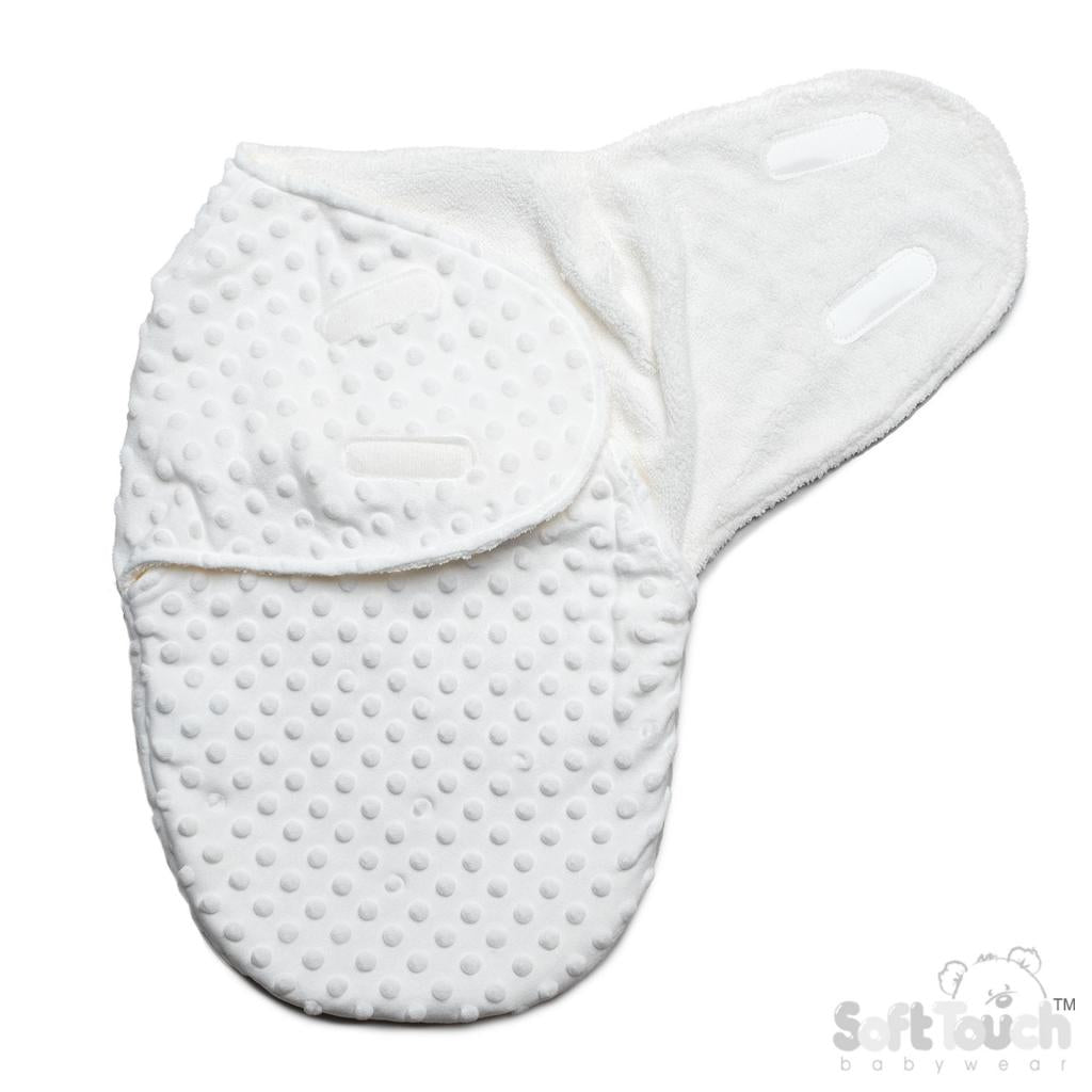 Soft mink lined swaddle