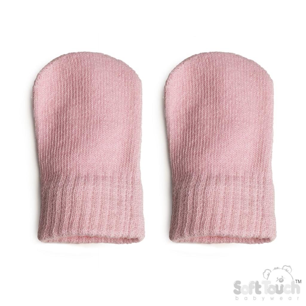 Brushed Cotton Mittens pink