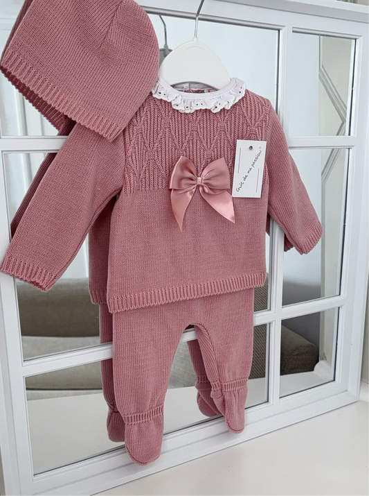 Portuguese knitted set with hat - One size NB-3m