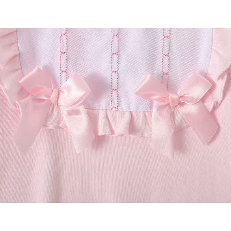 Baby girls Cotton Ruffle Collar Mock Bib all in one