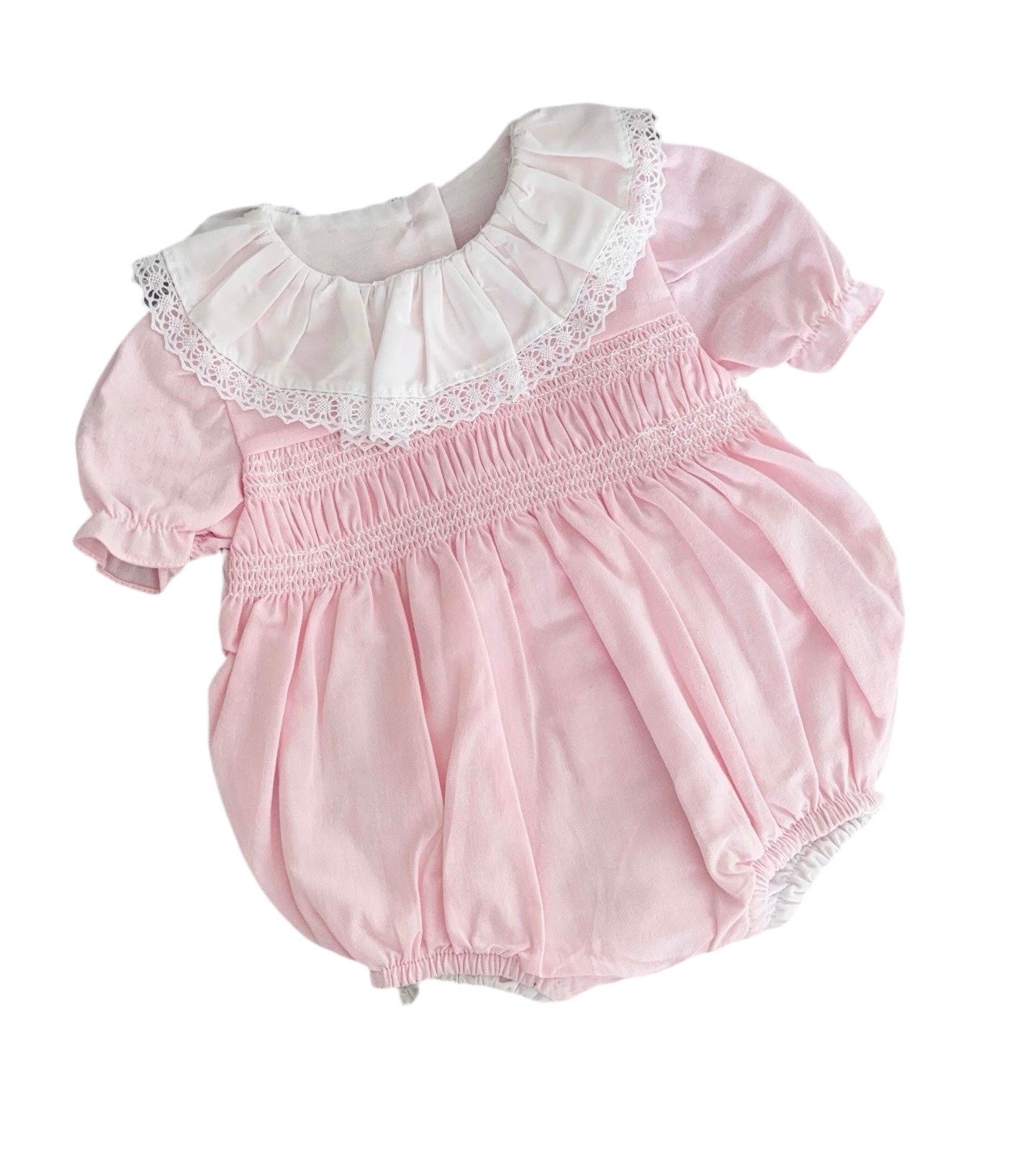 Baby girls smocked romper
