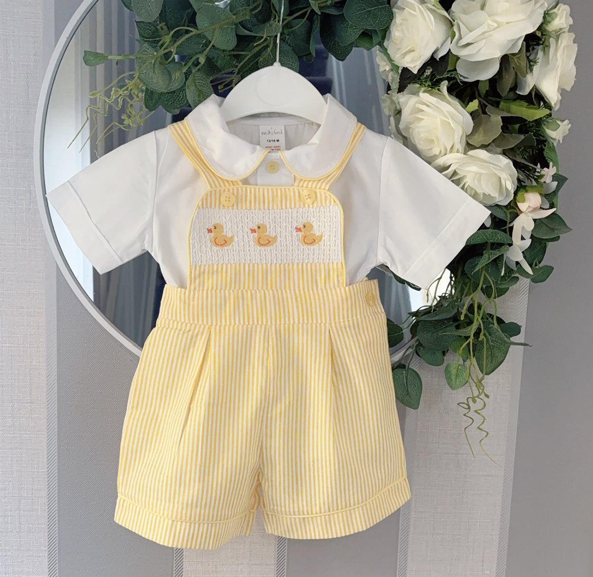 Baby boys smocked “Duckling” set