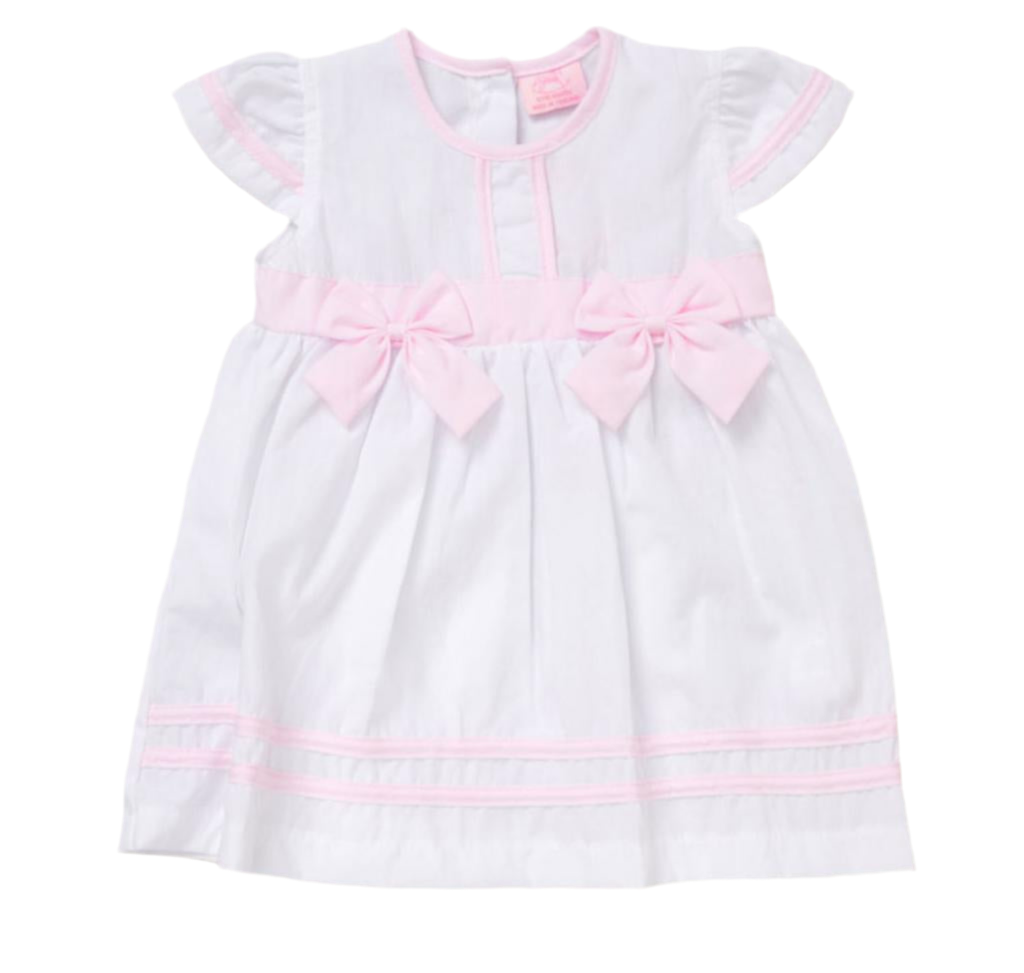 Baby girls “Bow” dress with knickers and headband