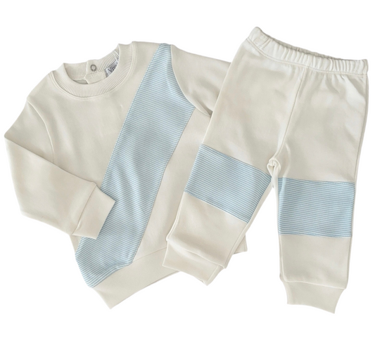Boys Ivory stripe tracksuit