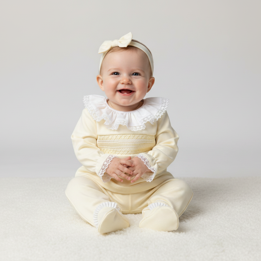 Baby girls smocked two piece set