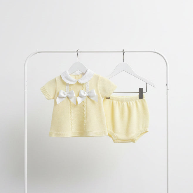 Baby girls double bow set