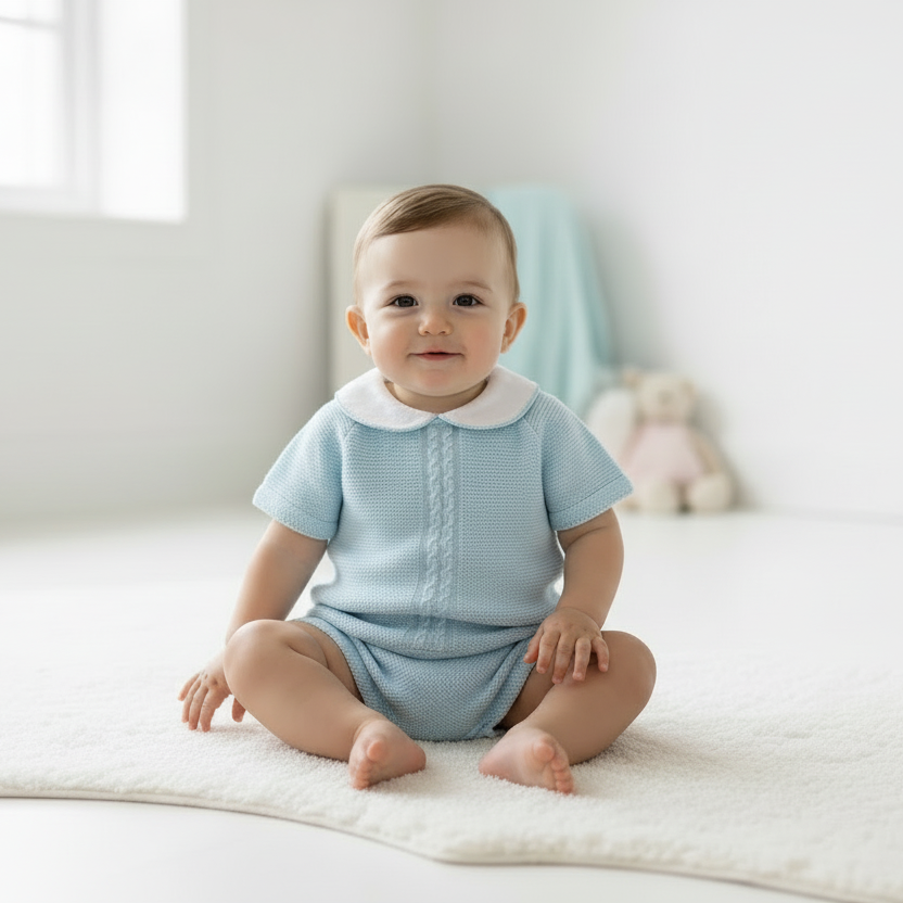 Baby boys cable knit set
