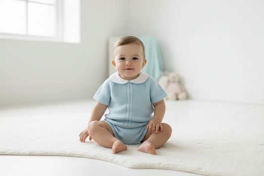 Baby boys cable knit set