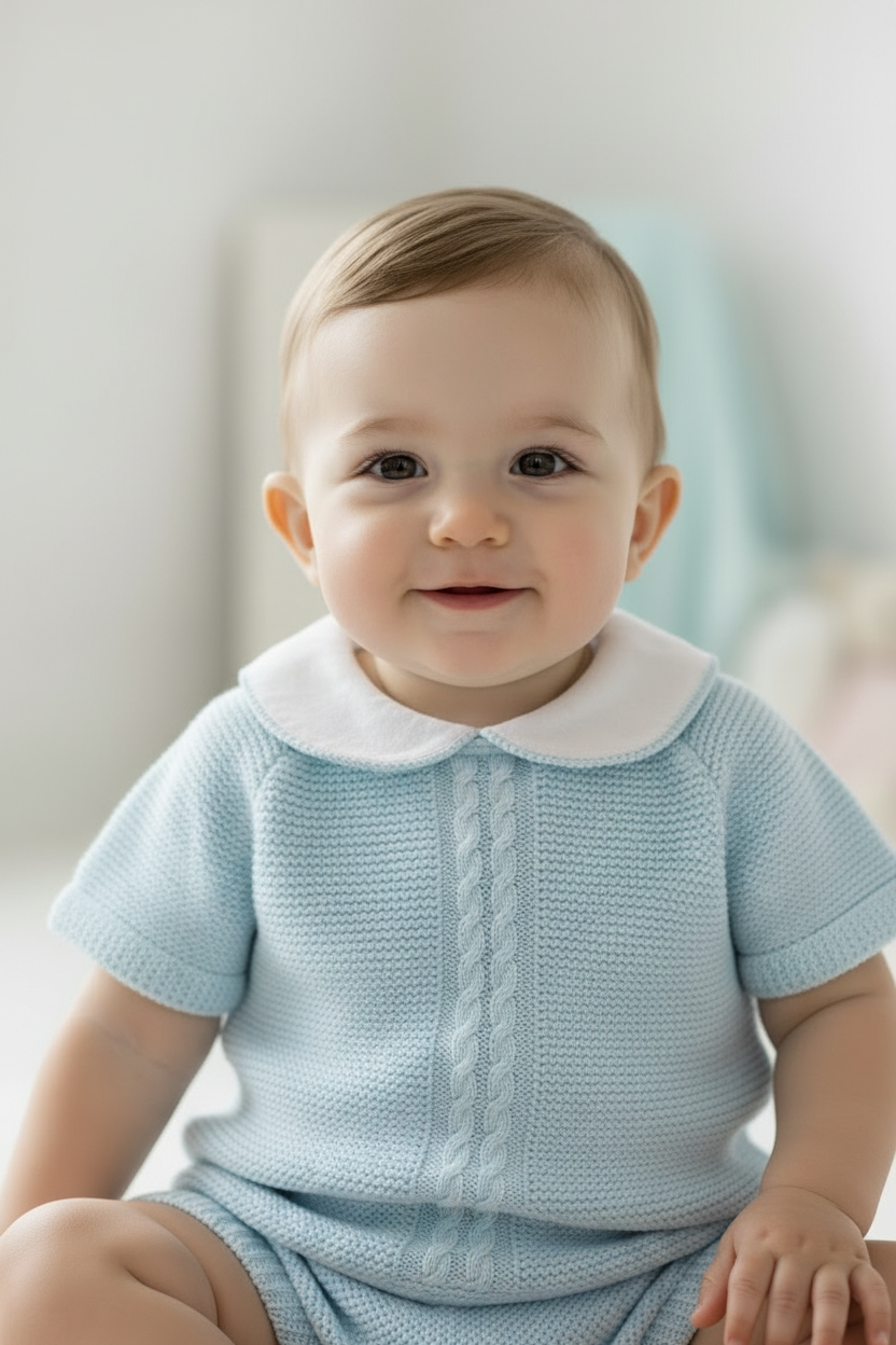 Baby boys cable knit set