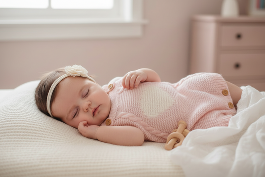 Pink “Heart" Knitted Dungaree