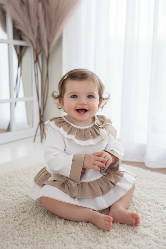 Baby girls “Nancy” top and bloomer set