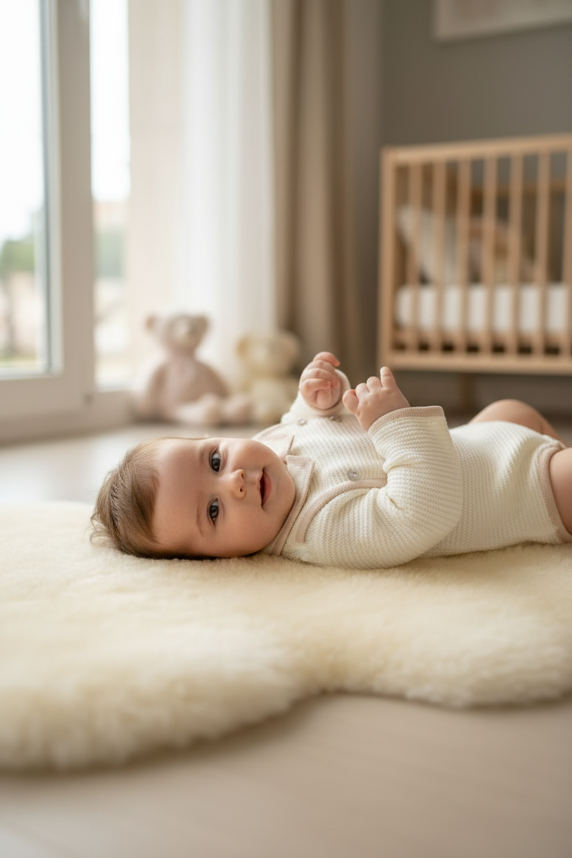 Baby boy’s cream knitted romper