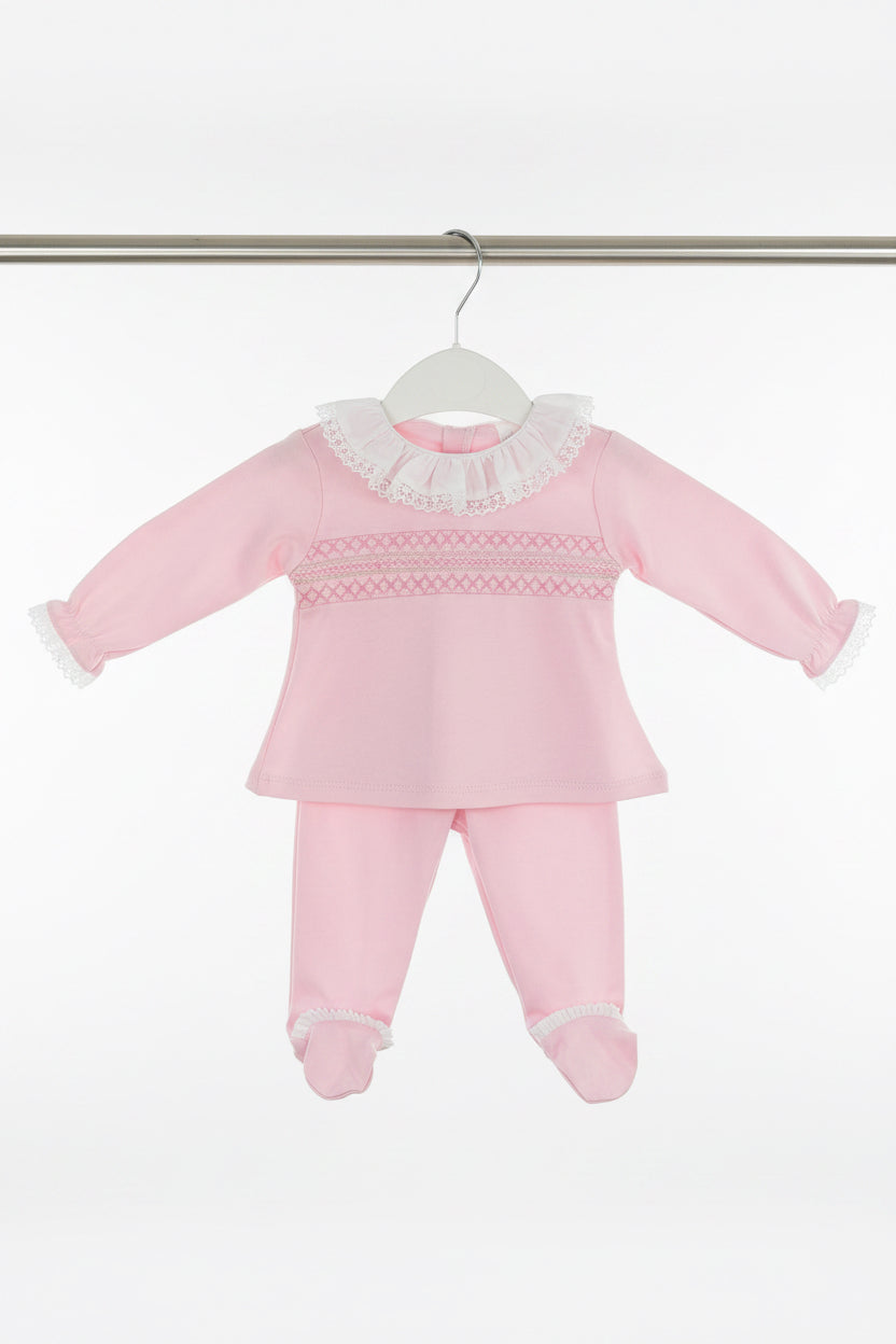 Baby girls smocked two piece set