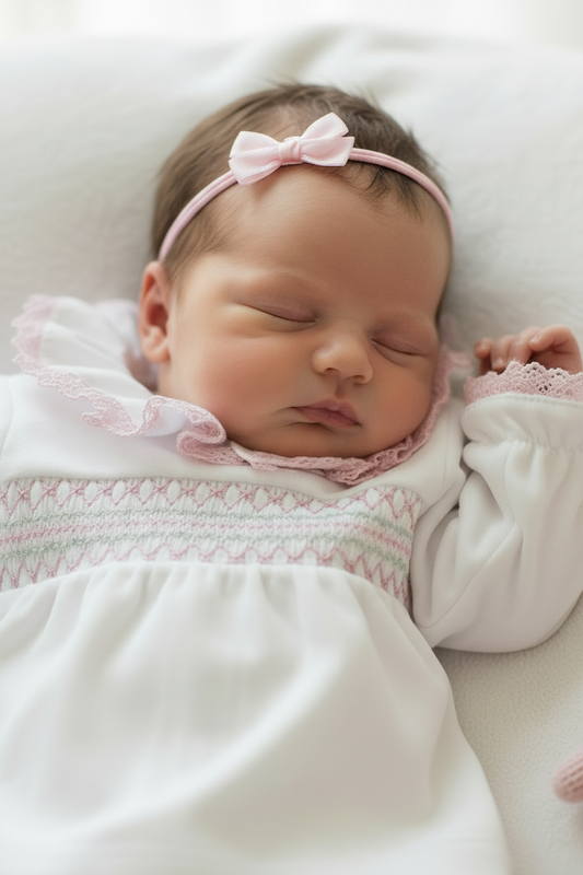 Baby girls velour smocked two piece set