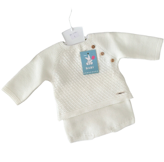 Unisex “Button” knitted two piece set